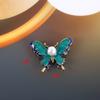 Mariposa Retro Aleación Electrochapada Cloisonné Hecho a Mano DIY Collar Antiguo Pasador Corona de Pelo Corona de Fénix Joyería Perlas