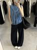 Pantalones de Traje Mmc Dition Pantalones Casuales para Mujer Otoño Nuevo Sueltos Ajustados Rectos Caídos de Tiro Alto Pierna Ancha