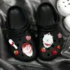 Novos Acessórios para Sapatos de Ursinho Branco em Acrílico Acessórios Fofos para Sapatos Croc Flores de Ursinho Vermelho para Sapatos DIY