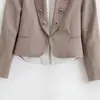 Moda Feminina Transfronteiriça 2026 Novo Estilo Europeu e Americano Blazer Slim Fit com Bolso e Decoração de Botão A770071