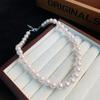 Collar de Perlas de Vidrio de Alta Calidad Entrada Nicho de Lujo para Mujer Nuevo Estilo Francés Collar con Alto Sentido del Diseño Clavícula Elegante