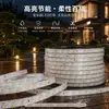 Tira de luces LED impermeable con 180 luces de alto brillo para iluminación de patios, iluminación de letreros, luz exterior de alto brillo de accionamiento directo 220V
