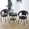 Cadeira de Rattan para Varanda Cadeira de Encosto Único Tecida à Mão Sala de Estar Quarto Uso Doméstico Simples Cadeira de Rattan Giratória Cadeira de Rattan Pequena para Exterior