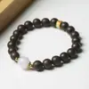 Patrimonio Cultural Inmaterial Método Antiguo Gu Yuan Cuentas de Fragancia Mixta Pulsera de Múltiples Vueltas 0.8 DIY Huella de Gato Asada al Carbón Pulsera para Hombres y Mujeres Cuentas Budistas Fabricante Venta al por Mayor