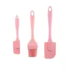 Espátula de Silicona Tipo Dividido Raspador de Horneado Brocha de Aceite de Silicona Brocha para Barbacoa Set de Empaque de Bolsa Autoadhesiva Suministro de Fábrica