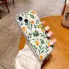 Comercio Exterior Más Vendido Nuevo Estuche para Teléfono con Estampado de Hojas de Frutas Adecuado para iPhone 18 Pro Estuche Transparente de TPU de Alta Transparencia