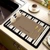 Tapete Escorredor de Cozinha Americano Tapete para Balcão Mesa de Bar Absorvente de Água Antiderrapante Isolado Descanso de Panela Tapete para Máquina de Café Controle de Água para Tigelas e Pratos