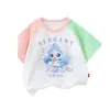 Linda Camiseta de Verano de Manga Corta para Niñas Princesas Elegantes Aurora, Nueva Moda Algodón Puro Raglán Manga Media 7