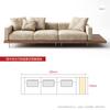 Sofá de madera maciza estilo japonés de estilo troncos, ligero, de lujo, para casa de familia, de tela, de diseñador, de villa, de combinación simple.