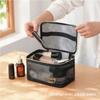 Popular Bolsa de Malla de Gran Capacidad para Almacenamiento de Maquillaje y Artículos de Aseo Bolsa Transparente Viaje Playa Bolsa Cosmética Set de Cinco Bolsos de Mano