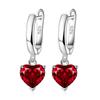 Pendientes de circonita de amor para mujer, anillo creativo con forma de corazón, collar con colgante, conjunto de tres piezas, personalizado, decoración de alta gama