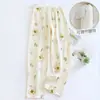 Vestido de confinamento de gaze de algodão para maternidade verão camisola de amamentação quarto de maternidade hospitalar plus size pijama para gestantes primavera e outono
