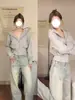 Chamarra sudadera de manga corta para mujer, nuevo modelo 2026, sudadera con capucha para primavera y otoño para figuras petite, ropa de principios de otoño, cárdigan ligero