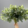 Simulación de impresión 3D de 16 hojas de eucalipto con forma de tenedor, ideal para decoración del hogar, bodas, paisajismo, plantas verdes, bonsái.