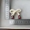 Acessórios de Lã Xadrez Vermelho para Outono e Inverno Estilo Ano Novo: Presilhas de Cabelo com Laço, Capas de Celular, Bolsas, Sapatos, Meias, Acessórios de Roupa Di