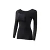 Taza con Orejas de Conejo de Gel con Almohadilla en el Pecho, Ropa Interior Cálida de Manga Larga para Mujer, Terciopelo Sin Costuras, Pechos Grandes, Ropa Pequeña de Otoño, Camisa para Capas Interiores