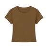 [Buenos Artículos Selección Estricta] Camiseta de Manga Corta Fina de 13 Colores para Mujer 2025 Nueva Cuello Redondo Camiseta Básica Versátil Ajustada