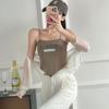 Camisola de Belleza con Estampado Irregular para Uso Interno, Deportiva, con Copa Fija y Almohadilla en el Pecho, Top Tubo para el Pecho, Envolvente Deportiva para Uso Externo