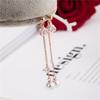 Pendientes de borla de moda para mujer, pendientes largos de perla con circonita y acero de titanio, pendientes de oro rosa con temperamento, joyería al por mayor