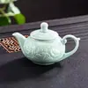 Juego de Té de Celadón Longquan Juego de Peonías Gaiwan Simple para Preparar Té Taza de Té Cerámica Hogareño Juego de Té Kung Fu Chaoshan Venta al por Mayor