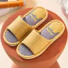 Pantuflas de lino para mujer, de algodón y lino, antideslizantes, universales, para el hogar, para verano, primavera y otoño, para interiores y exteriores
