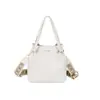Bolso Cubo de Textura Simple Retro para Mujer Verano 2025 Nuevo Color Puro Versátil Estilo Extranjero Casual Bolso de Hombro Cruzado