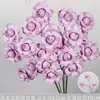 Rosas de Creme Simuladas de 3 Cabeças, Decoração de Fundo para Casamento, Arranjo de Flores para Guia de Estrada, Flores de Seda Estilo Europeu para Casamento, Flores Artificiais