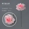 Flor de Rosa Artificial de Tallo de Hierro de Cabeza Única Materiales de Decoración de Bodas Tienda de Centro Comercial al por Mayor Pared de Flores para Paisajismo Flores Artificiales
