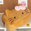 Estojo Preto Fofo Hello Kitty Mais Recente Japonês Hello Kitty Pelúcia Desenho Animado Estudante Estojo para Lápis Bolsa de Armazenamento