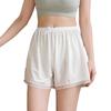 Pantalones de Seguridad para Mujer Verano Seda de Hielo Lazo Encaje Sueltos Antidosis Hogar Talla Grande Shorts Base de Protección