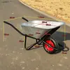Carrinho de mão de obra Rooster car Lixo de jardim Carrinho pequeno para ração Uniciclo leve Carrinho de mão de fazendeiro Carrinho único Lei De Zhu