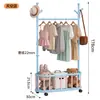 Perchero de pie móvil dormitorio estudiantil tendedero pequeño dormitorio casero almacenamiento de dopamina perchero para abrigos y sombreros