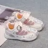 Sapatos de Menina Tênis Primavera e Outono Malha Estilo Popular 2026 Novo Estiloso Versátil Sapatos Infantis Forrest Gump Sapatos de Bebê