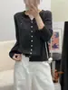 Cárdigan pequeño de punto con botones, manga larga, nuevo estilo principios de otoño 2026, prendas de punto para mujer, top de punto casual