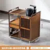 Mesa de Té Móvil, Mesa de Té Pequeña, Carrito de Té Doméstico Simple para Balcón con Ruedas, Mesa de Café Kung Fu, Gabinete de Té, Tetera Totalmente Automática