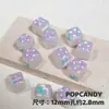 Bolo Rosca Quadrado Acessórios para Joias DIY Pintados à Mão Contas Soltas Multicor Acessórios para Corrente de Celular Feitos à Mão Pulseiras de Contas