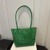 Verão 2026 Novo Textura de Alta Qualidade Trama Vazada Fashion Versátil Chique Uma Alça de Mão Bolsa Tote Bolsa Mãe-Filho Transversal