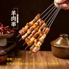 Brochetas de hierro desechables para barbacoa, brochetas redondas delgadas, brochetas pequeñas para cordero, uso comercial, brochetas para llevar, fabricante