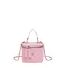 Bolso pequeño texturizado para mujer, nuevo modelo verano 2026, diseño de nicho, bolso cruzado con cadena de patrón de diamante, elegante bolso de cubo de mano