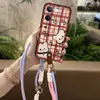 Adecuado para funda de teléfono móvil Vivo, Nuevo cordón de dos colores, A prueba de polvo, Borde de cobertura total, Correa para el cuello, Bolso de hombro, Disipación de calor simple, Versión Q digital