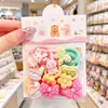 Lindo Kit de Gomas para el Cabello para Niños, Bandas para el Cabello de Bebé que No Dañan el Cabello, Cuerdas para el Cabello de Dibujos Animados para Niñas, Anillos para el Cabello del Tamaño de un Pulgar, Dulces Anillos de Toalla