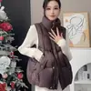 Colete Curto de Algodão Feminino 2026 Outono/Inverno Novo Estilo Moda Casual Versátil Aconchegante Espesso Colete Jaqueta Solta Tendência
