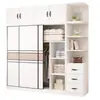 Guarda-Roupa Casa Quarto Toda Madeira Maciça Porta de Correr Novo Estilo 2026 Mais Vendido Armazenamento Uso em Quarto de Aluguel Montagem Simples Grande Guarda-Roupa