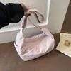 Bolsa de Tela Lavada Artística Estilo Japonés para Mujer, Nueva Moda Primavera 2026 Bolso Dumpling, Bolso Cruzado Casual Fresco Estilo Mori