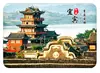 Ímã de Geladeira de Vidro Paisagem Yibin Luzes da Vista Noturna da Torre Jiangmen Souvenir Criativo Cultural de Edifício Antigo Presente Magnético para Casa