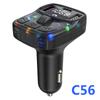 Novo MP3 Player para Carro C57 Efeito de Luz Ambiente Carregamento Rápido PD30W Bluetooth Mãos Livres Transmissor FM MP3 para Carro