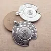 77X69Mm 27.9g Color Plata Antigua Accesorios al por Mayor Materiales de Accesorios DIY Colgante con Textura de Espiral