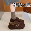 Otoño 2026 Nuevos Zapatos Birkenstock de Gamuza con Correa Hebilla, Punta Redonda, Corte Bajo, Suela Gruesa Antideslizante, Tacón Oculto, Mocasines de Suela Suave