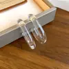 Liquidação de Baixo Preço~Brincos Redondos de Acrílico Agulha de Prata, Tarraxas Casuais Simples e Elegantes, Brincos Modernos e Versáteis