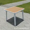 Mesas e Cadeiras de Plástico Madeira para Exterior Cafeteria Mesa de Jantar para Lazer ao Ar Livre Pátio Hotel Terraço Mesa e Cadeira de Madeira Anticorrosiva Combinação para Varanda